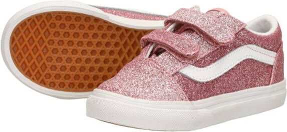 Vans Old Skool V Glitter Rose Gold Sneakers Meisjes Roze - Foto 7