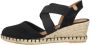 Verbenas Mila Serraje suède espadrilles zwart - Thumbnail 2
