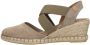 Verbenas Mila Serraje suède espadrilles taupe - Thumbnail 3