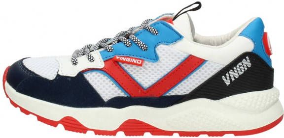 Vingino Gio chunky leren sneakers wit/multi - Schoenen.nl