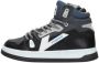 VINGINO Joshua mid leren sneakers blauw Jongens Leer Meerkleurig 31 - Thumbnail 4