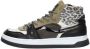 VINGINO Maxime leren sneakers zwart bruin Leer Meerkleurig 28 - Thumbnail 4