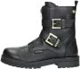 VINGINO Velia leren bikerboots zwart Meisjes Leer 36 - Thumbnail 2