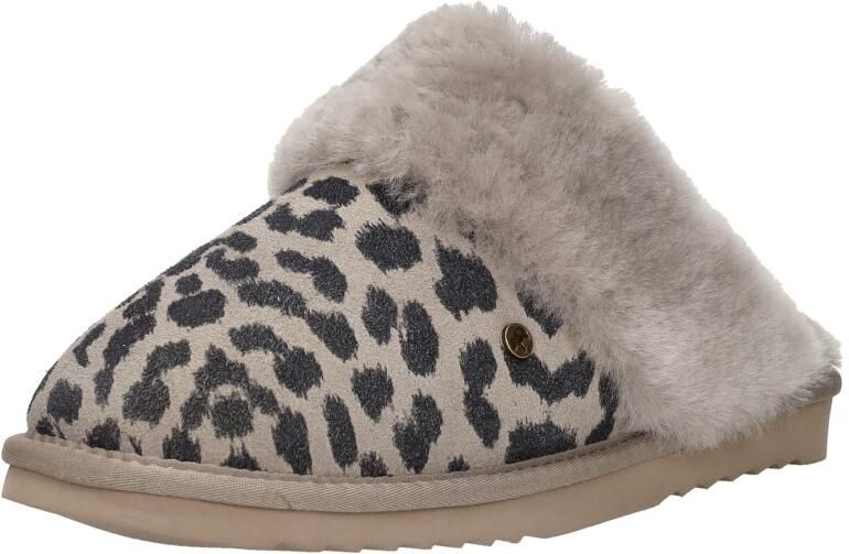 Warmbat Collie Print Panther Dames Sloffen Taupe - Foto 2