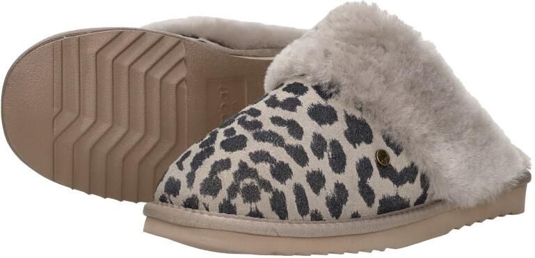 Warmbat Collie Print Panther Dames Sloffen Taupe - Foto 6