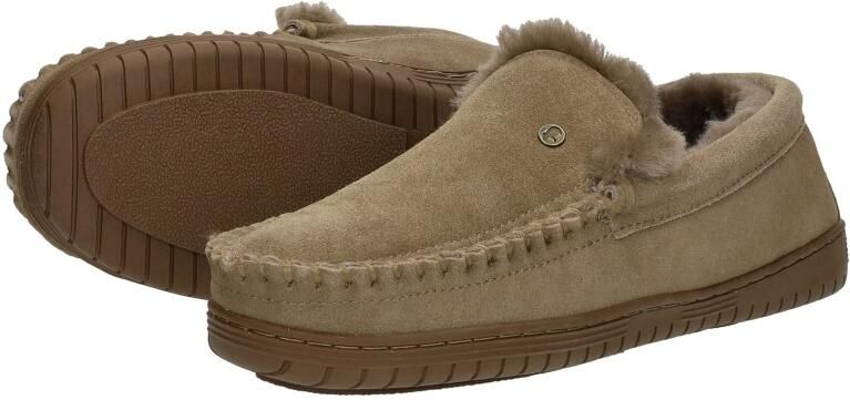 Warmbat Grizzly Men Suede Heren Sloffen Taupe Bruin - Foto 8