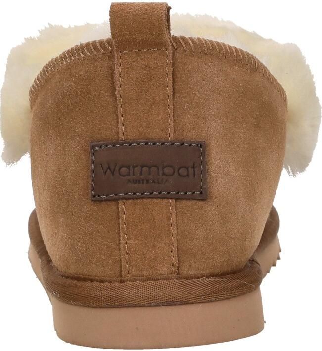 Warmbat Wiluna Suede Dames Sloffen Cognac