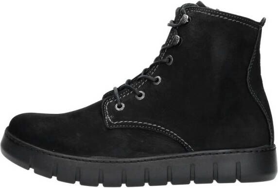 Wolky Sportieve Zwarte Leren Veterschoen voor Dames Black Dames - Foto 2