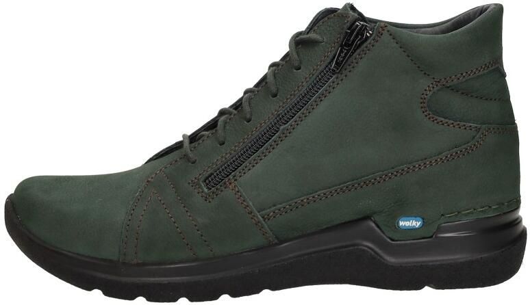 Wolky Hoge veterschoenen Why pesto groen nubuck - Foto 4