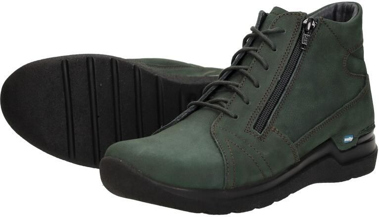 Wolky Hoge veterschoenen Why pesto groen nubuck - Foto 7