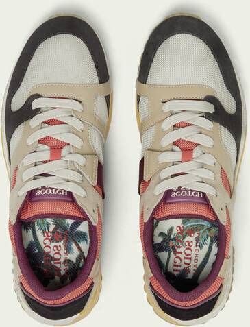 Scotch & Soda Vivex sneakers van synthetisch suède en nylon