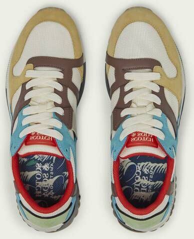 Scotch & Soda Vivex sneakers van synthetisch suède en nylon