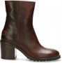 Shabbies Amsterdam Enkellaars Beech Donkerbruin Dames Laarzen - Thumbnail 2