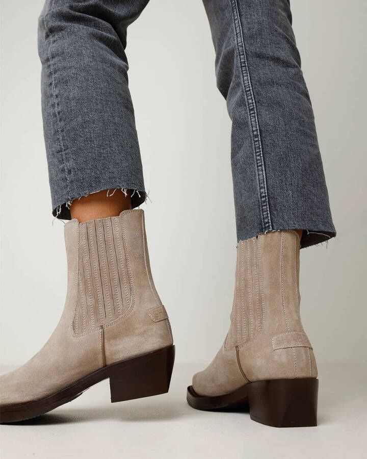 Shabbies Amsterdam Ankle boot layla light taupe
