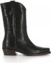 Shabbies Amsterdam Western enkellaars croco geprint leer zwart - Thumbnail 3