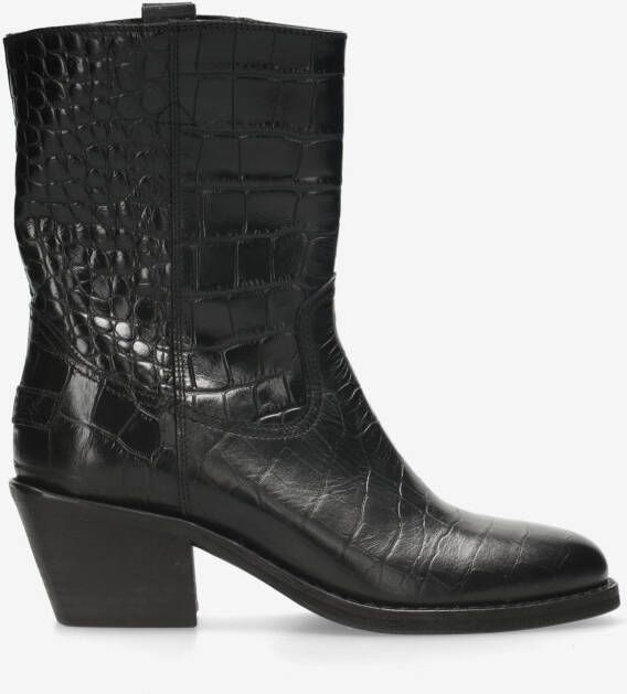 SHABBIES Enkellaarsjes Dames Juul Ankle Boot Maat: 40 Materiaal: Leer Kleur: Zwart - Foto 6