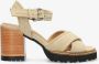SHABBIES Sandalen Dames 163020155 Shs1171 Maat: 39 Materiaal: Suède Kleur: Beige - Thumbnail 3