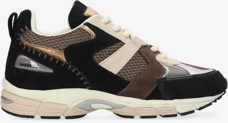 SHABBIES Lage Sneakers Dames Abbey Run Maat: 37 Materiaal: Suède Kleur: Zwart - Foto 3