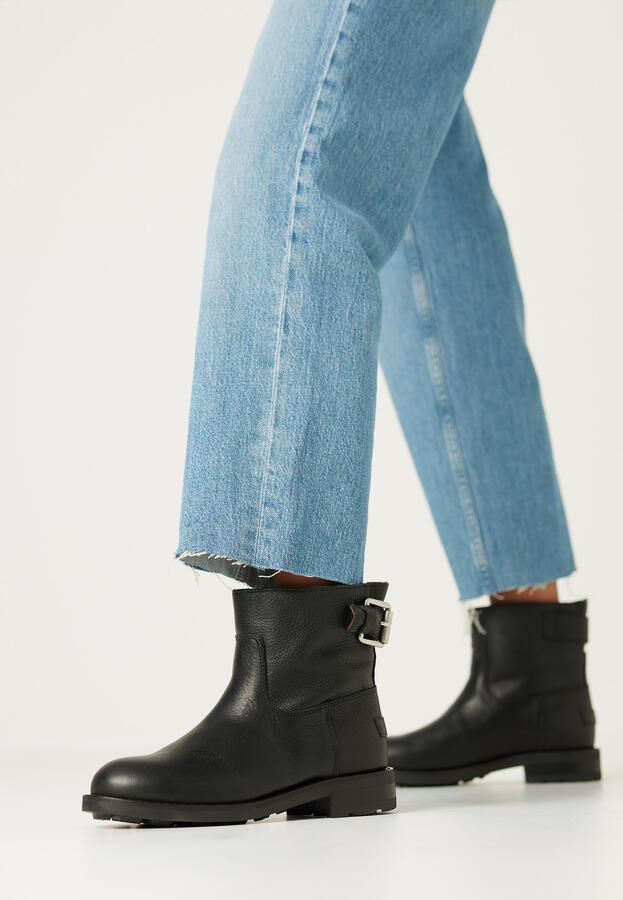 Shabbies Amsterdam Shabbies Alyd Ankle Boot Enkelboots Enkellaarsjes Dames Zwart - Foto 4