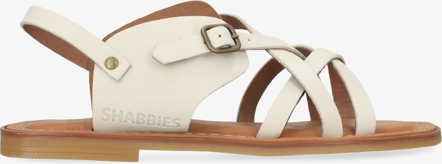 Shabbies Amsterdam Angel Cross sandaal Vachetta Gebroken wit