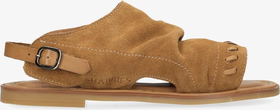 Shabbies Amsterdam Shabbies Dames Platte sandalen Angel Sleeve Camel Suède - Foto 6
