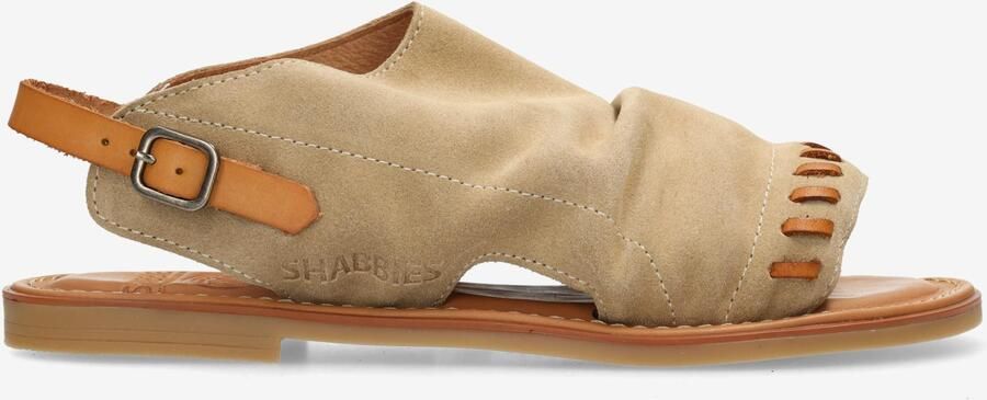 Shabbies Amsterdam Angel Sleeve leren sandalen beige cognac