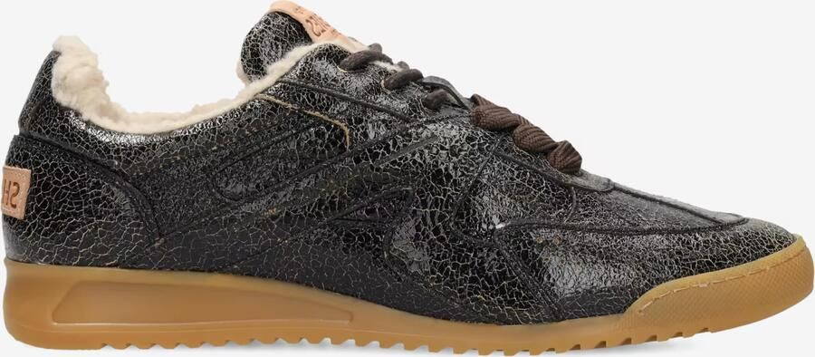 Shabbies Amsterdam APRIL MINA Sneaker crack leather Black