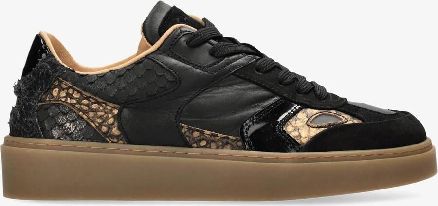 Shabbies Amsterdam Bossa More sneaker Suède leer Zwart