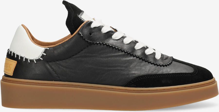 Shabbies Amsterdam Bossa Nuovo leren sneakers zwart wit