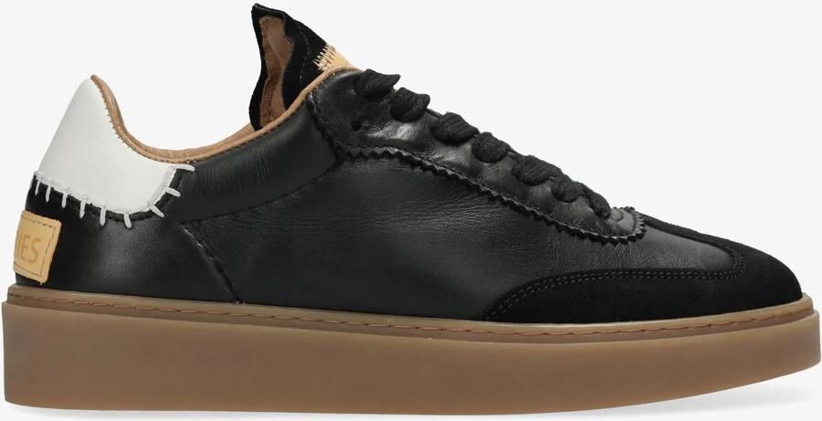 Shabbies Amsterdam Bossa Nuovo sneaker Leer Zwart Wit