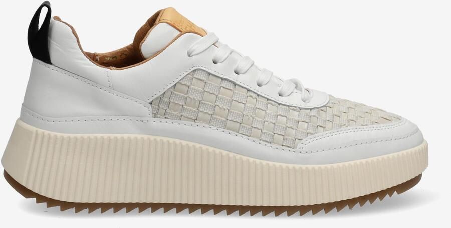 Shabbies Amsterdam Chavi Lua sneaker gevlochten leer Gebroken wit