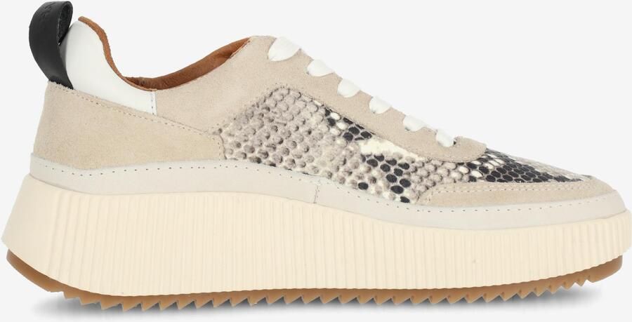 Shabbies Amsterdam Chavi Luna sneaker Snake Zwart Wit