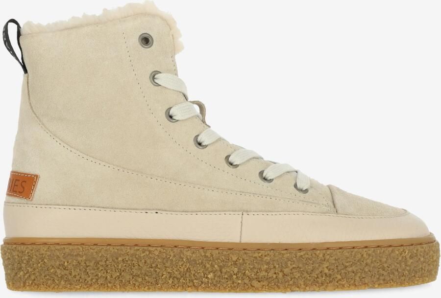 SHABBIES Hoge Sneakers Dames Chewy Lily Suède Grijs - Foto 5