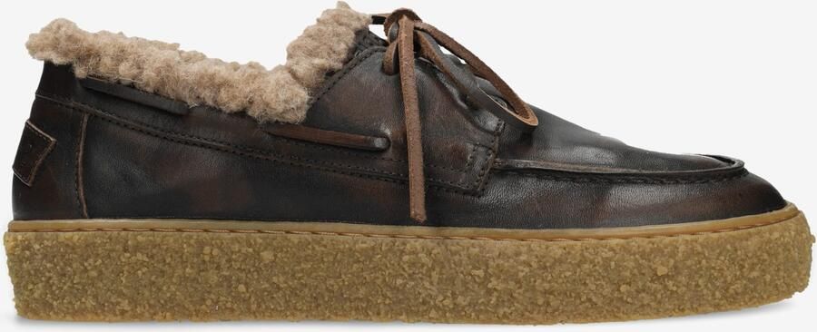 Shabbies Amsterdam CHEWY MOCCASIN Sneaker leather Dark Brown