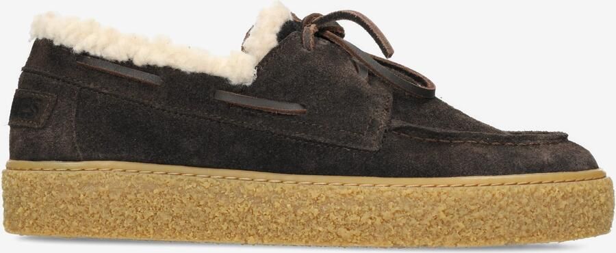 Shabbies Amsterdam CHEWY MOCCASIN Sneaker suede Dark Brown