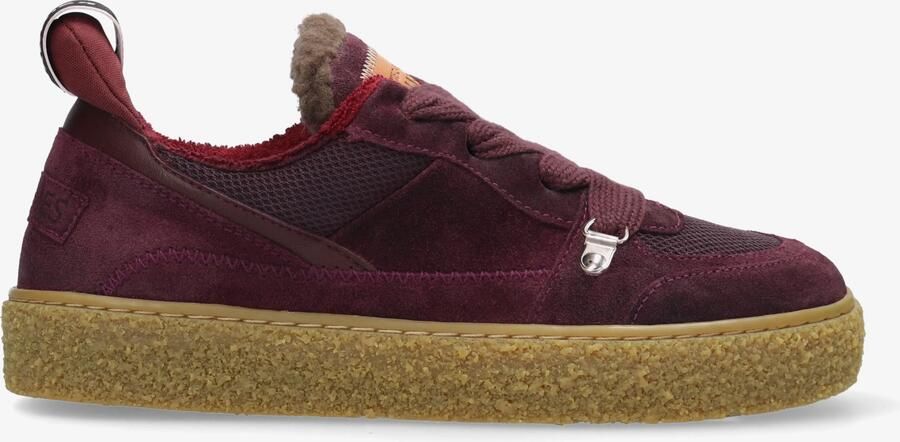 Shabbies Amsterdam Chewy Unna sneaker Suède Bordeauxrood