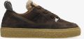 Shabbies Amsterdam Chewy Unna Sneaker Suède Donkerbruin - Donkerbruin