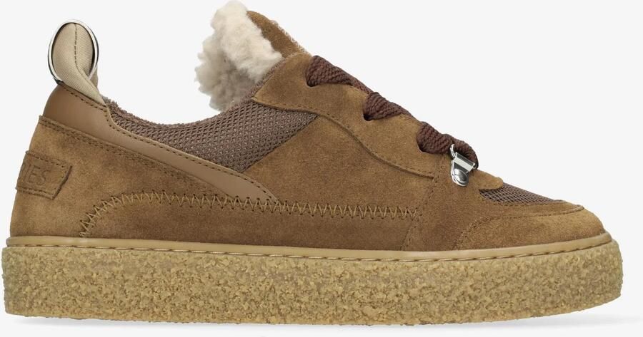 SHABBIES Lage Sneakers Dames Chewy Unna Maat: 40 Materiaal: Suède Kleur: Bruin - Foto 3