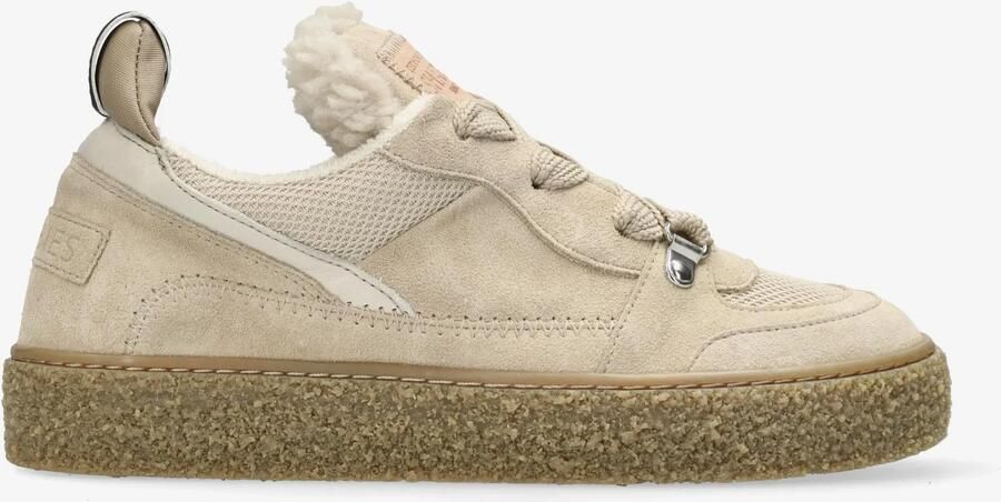 SHABBIES Lage Sneakers Dames Chewy Unna Maat: 36 Materiaal: Suède Kleur: Beige - Foto 9