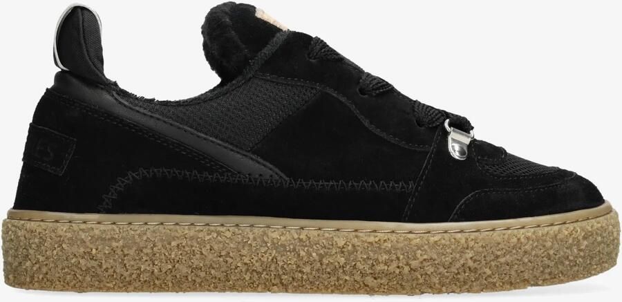 Shabbies Amsterdam Chewy Unna sneaker Suède Zwart
