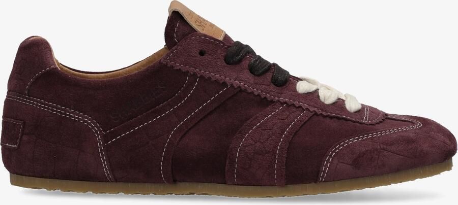 Shabbies Amsterdam Ciska Base sneaker Croco Bordeauxrood