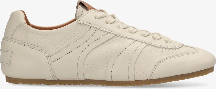 Shabbies Amsterdam Shabbies Ciska Base Sneakers Dames Leren Sneaker Beige - Foto 2