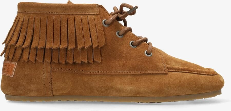 Shabbies Amsterdam Ciska Frina enkellaars Suède Cognac