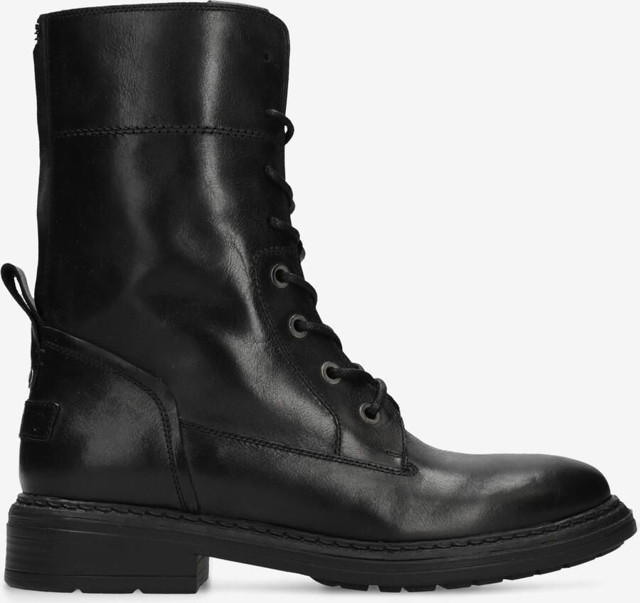 Shabbies Amsterdam DUCK LACEY NEW Boot leather Black