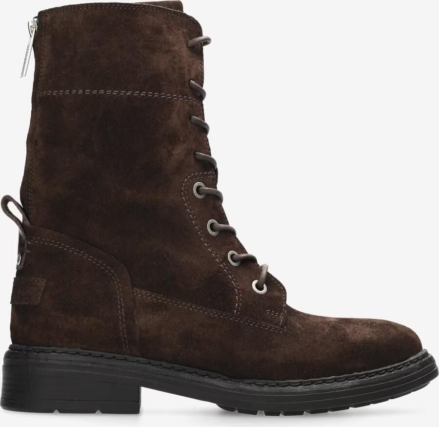 Shabbies Amsterdam DUCK LACEY NEW Boot suede Dark Brown