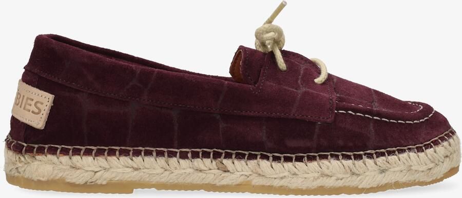 Shabbies Amsterdam Elche Cruise espadrille Suède Bordeauxrood
