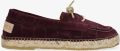 Shabbies Amsterdam Elche Cruise Espadrille Suède Bordeauxrood - Bordeaux