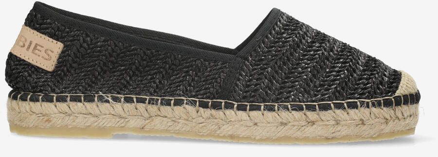 Shabbies Amsterdam Espadrille Elche Espa Raffia Zwart