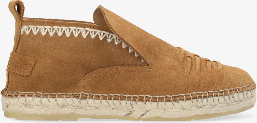Shabbies Amsterdam Elche Lofa Bohemia espadrille Suède Cognac