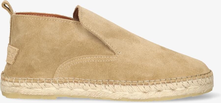 Shabbies Amsterdam Elche Lofa espadrille Suède Donker zand